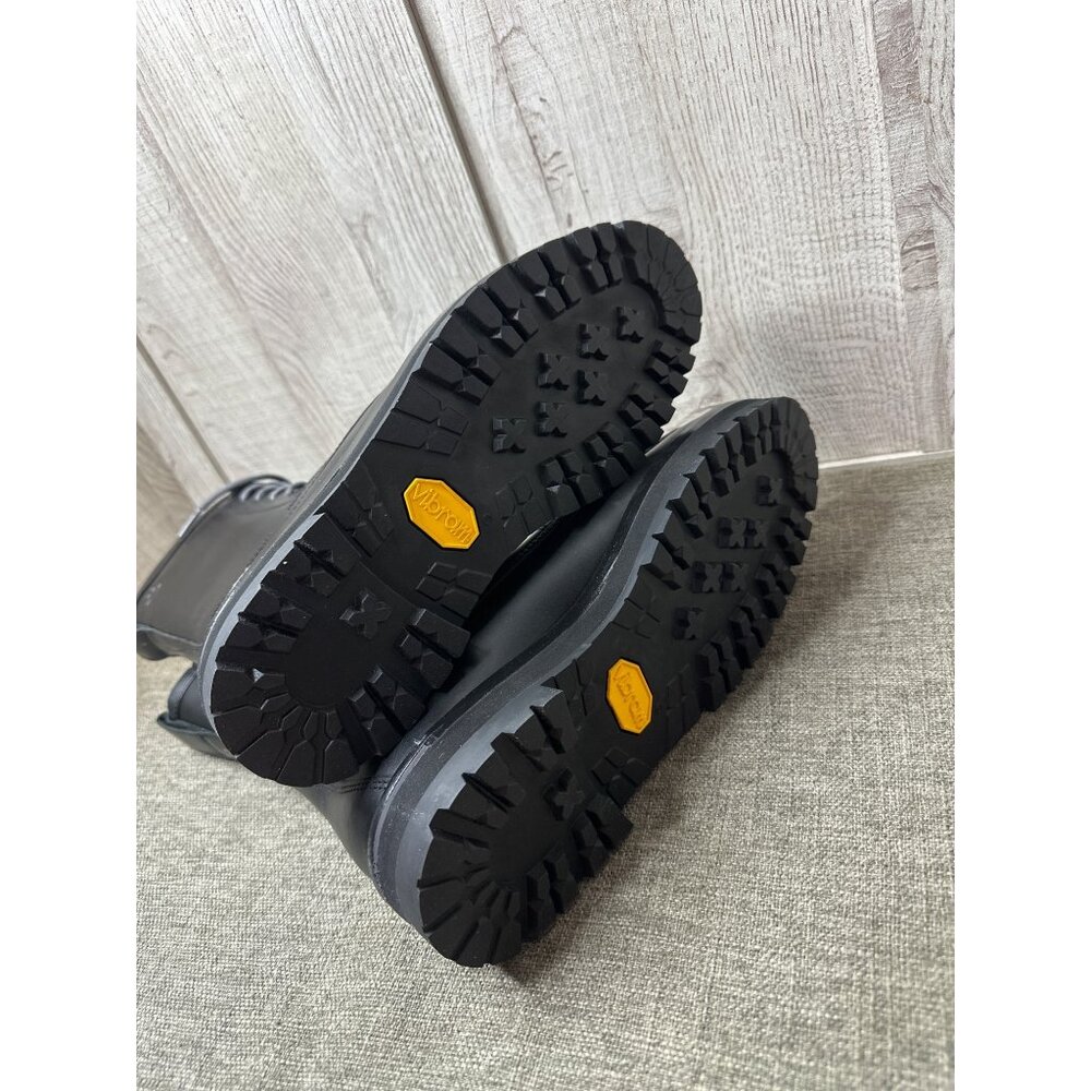 Sperry x John Legend Mens Sz 9 Tall Black Leather Lace-Up Boots w/ Side Zipper - Picture 7 of 11